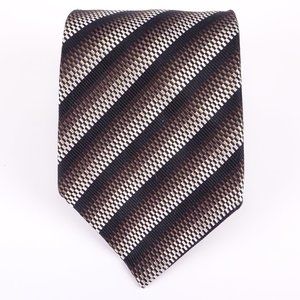 Daniel Gray Mens 100% Silk Necktie - Black/Bronze